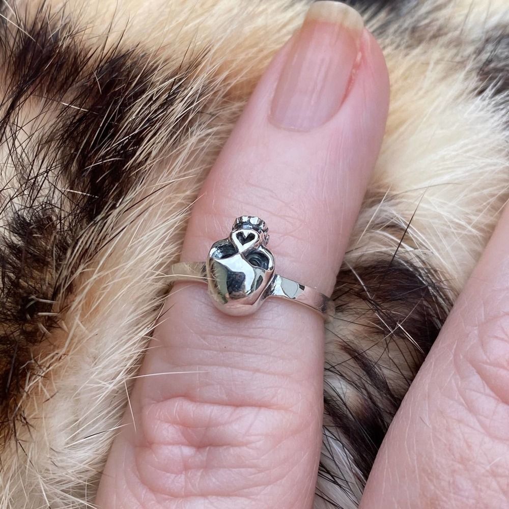 Sterling Silver Skull Toe Ring